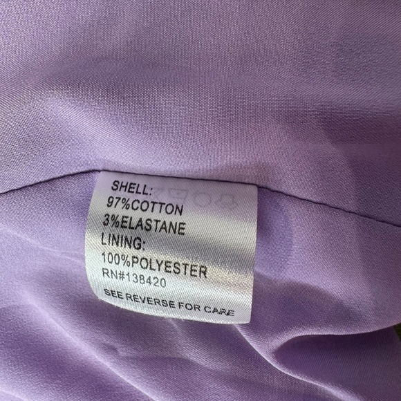 Carlisle Collection Cotton Floral Blazer Purple/blue/white. Lined SZ 10 Like New - Picture 13 of 13